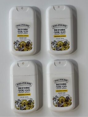 Poo-Pourri Before-You-Go Original Citrus Toilet Spray Lot of 4